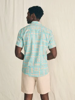 Anna Kahalekulu Short-Sleeve Breeze Shirt -*Faherty Brand New