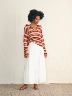 Beach Bonfire Crochet Hoodie -*Faherty Brand Best