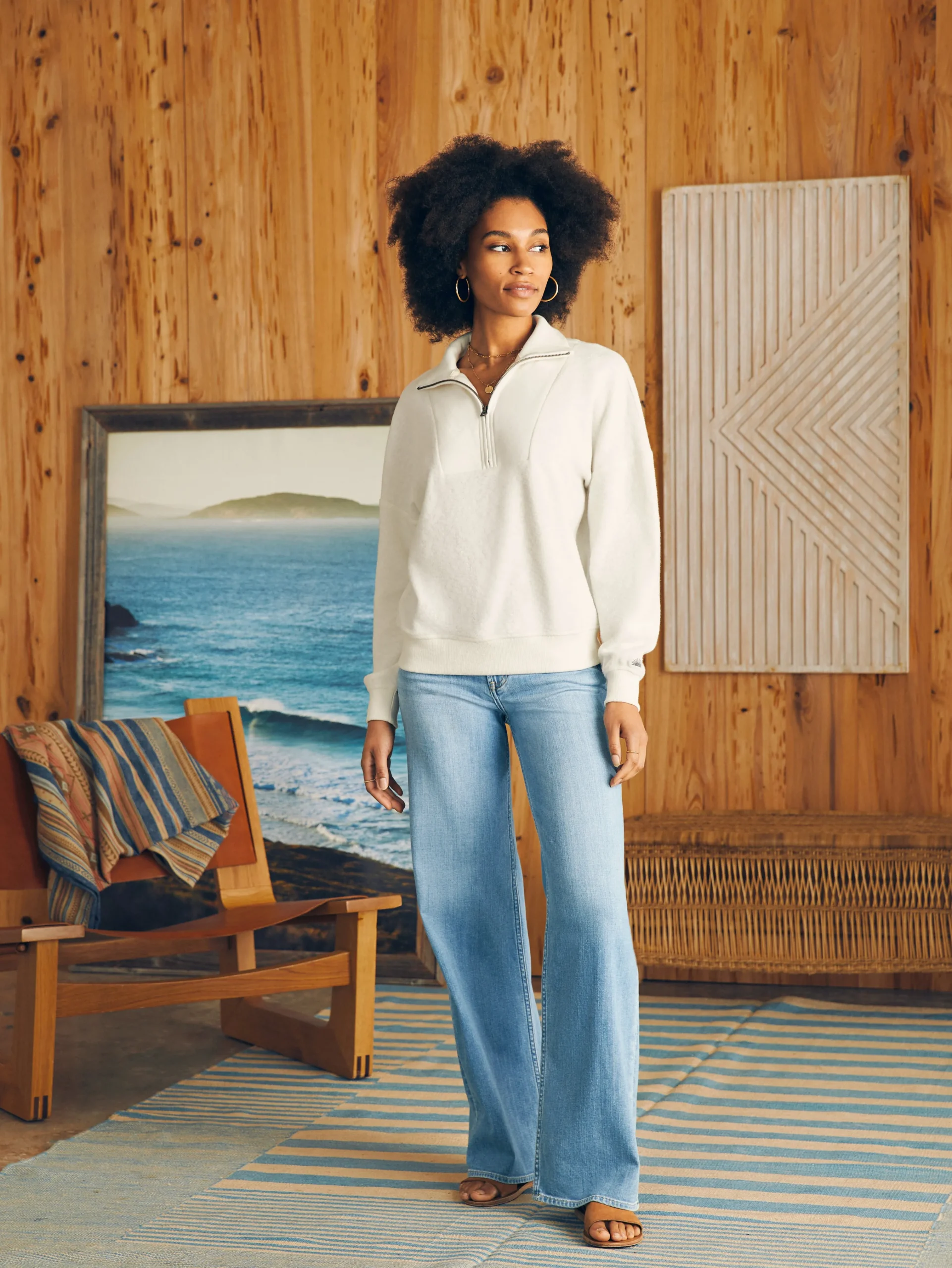 Beach Fleece Quarter Zip -*Faherty Brand Discount