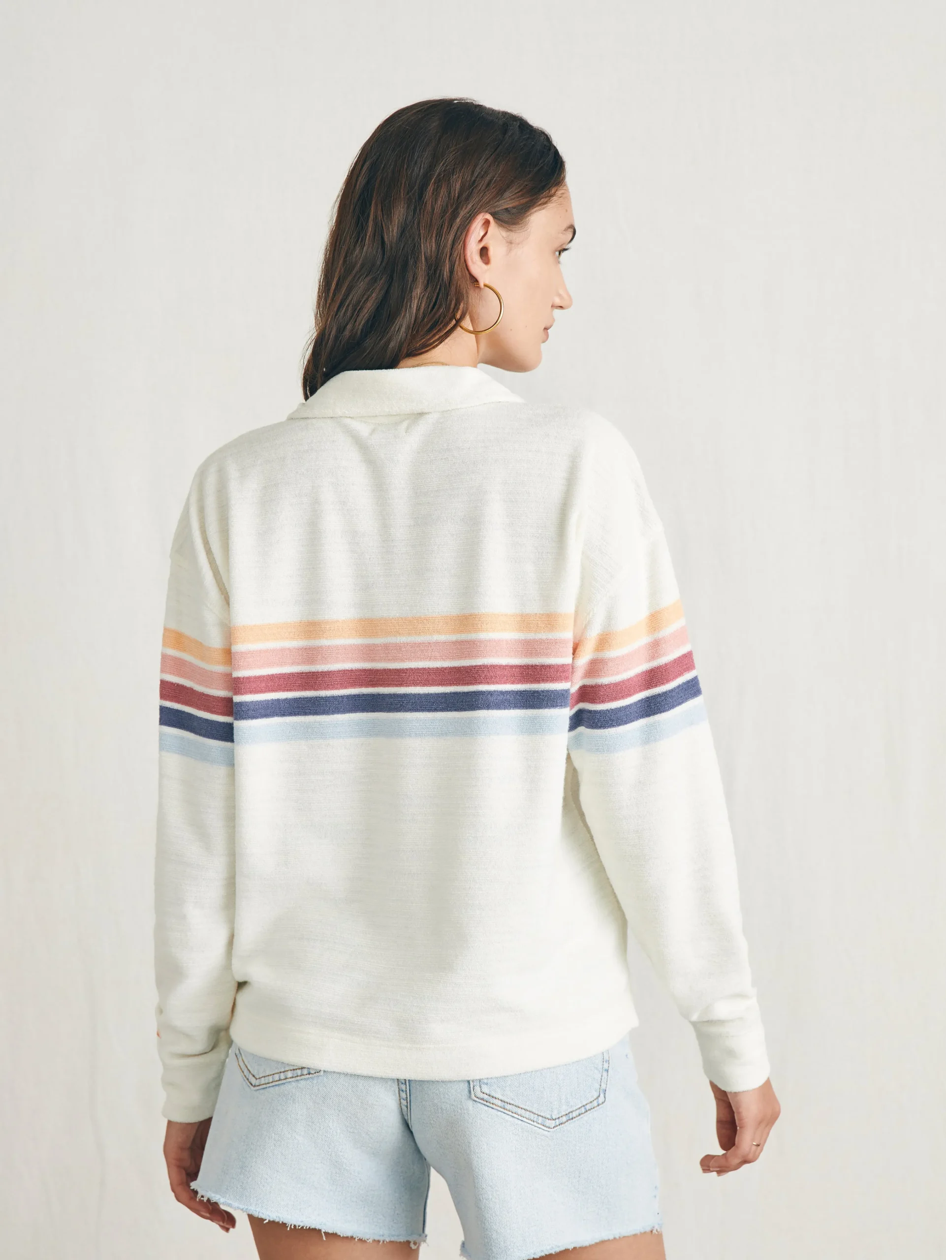 Cabana Towel Terry Quarter Zip -*Faherty Brand Online