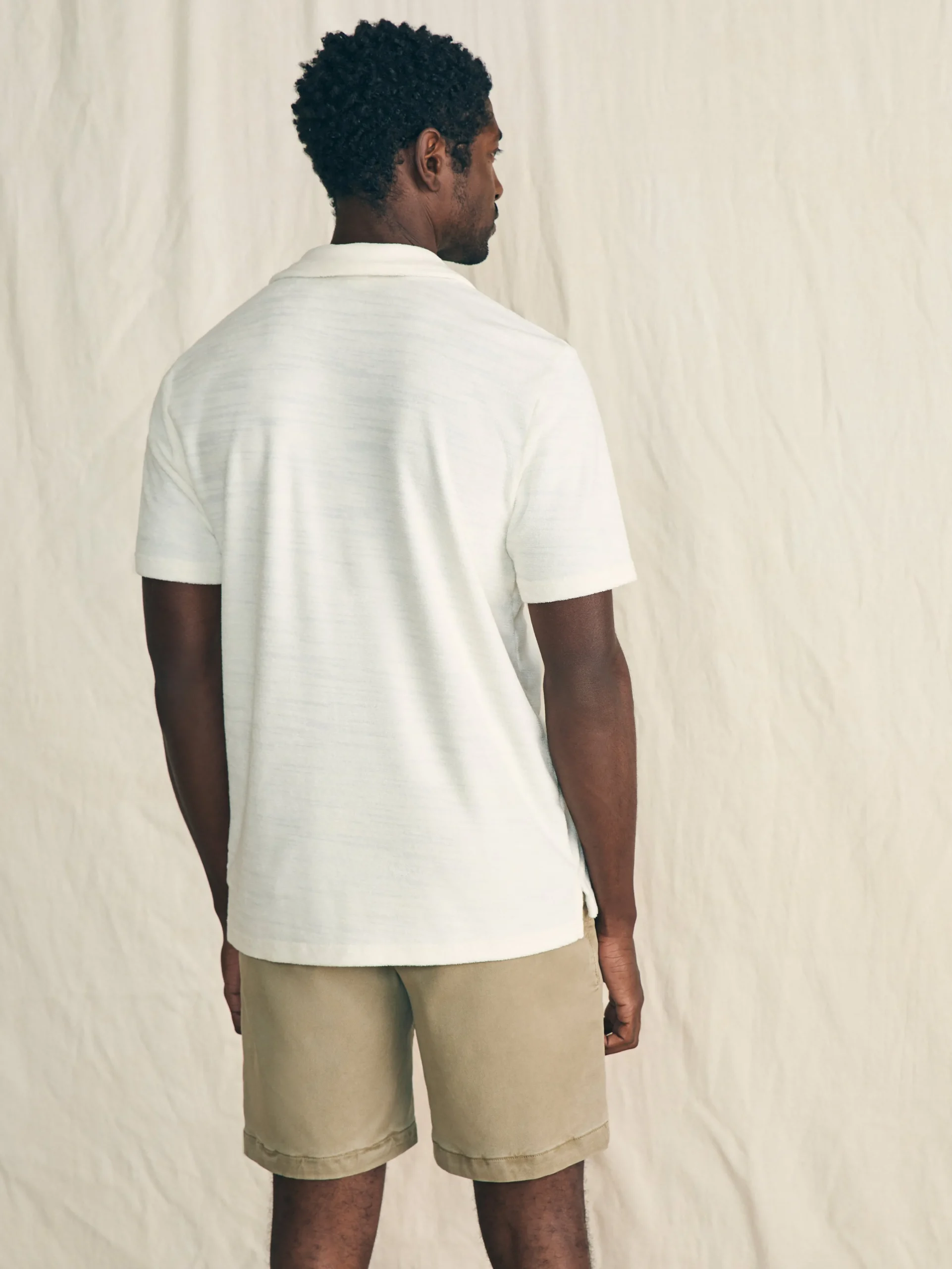 Cabana Towel Terry Surf Stripe Polo Shirt -*Faherty Brand Hot