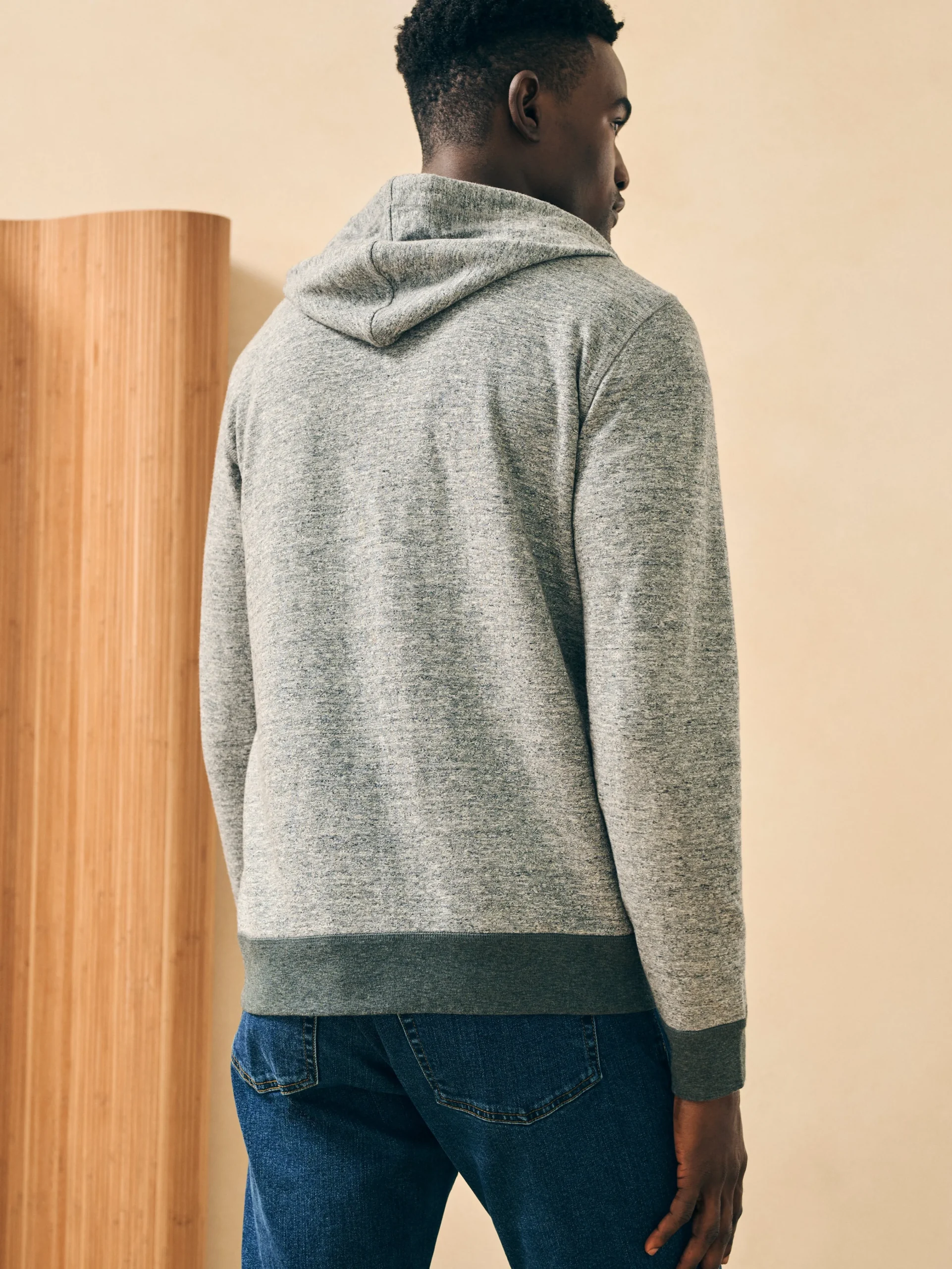 Double Knit Zip Hoodie -*Faherty Brand
