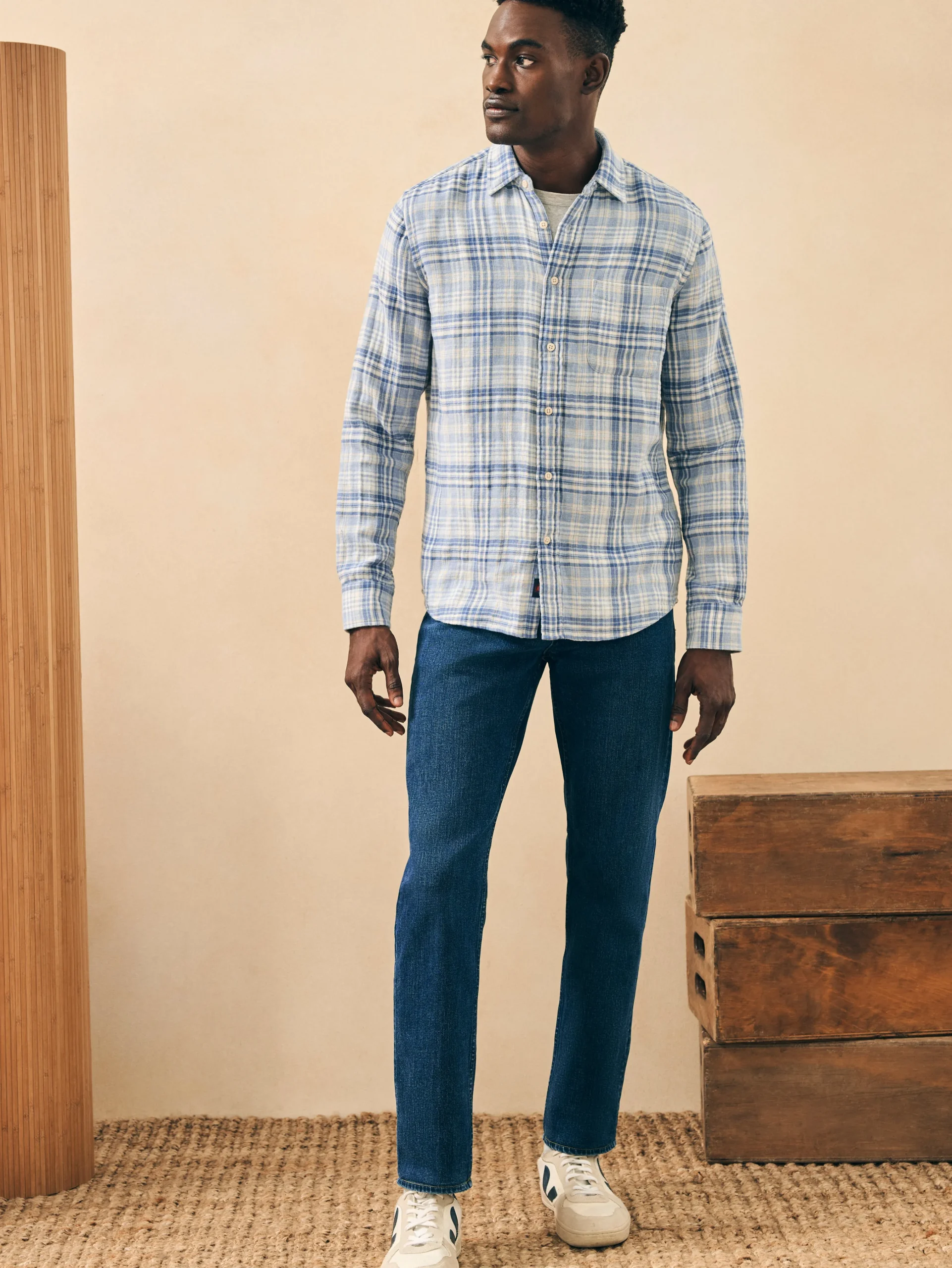 Doublecloth Shirt -*Faherty Brand New