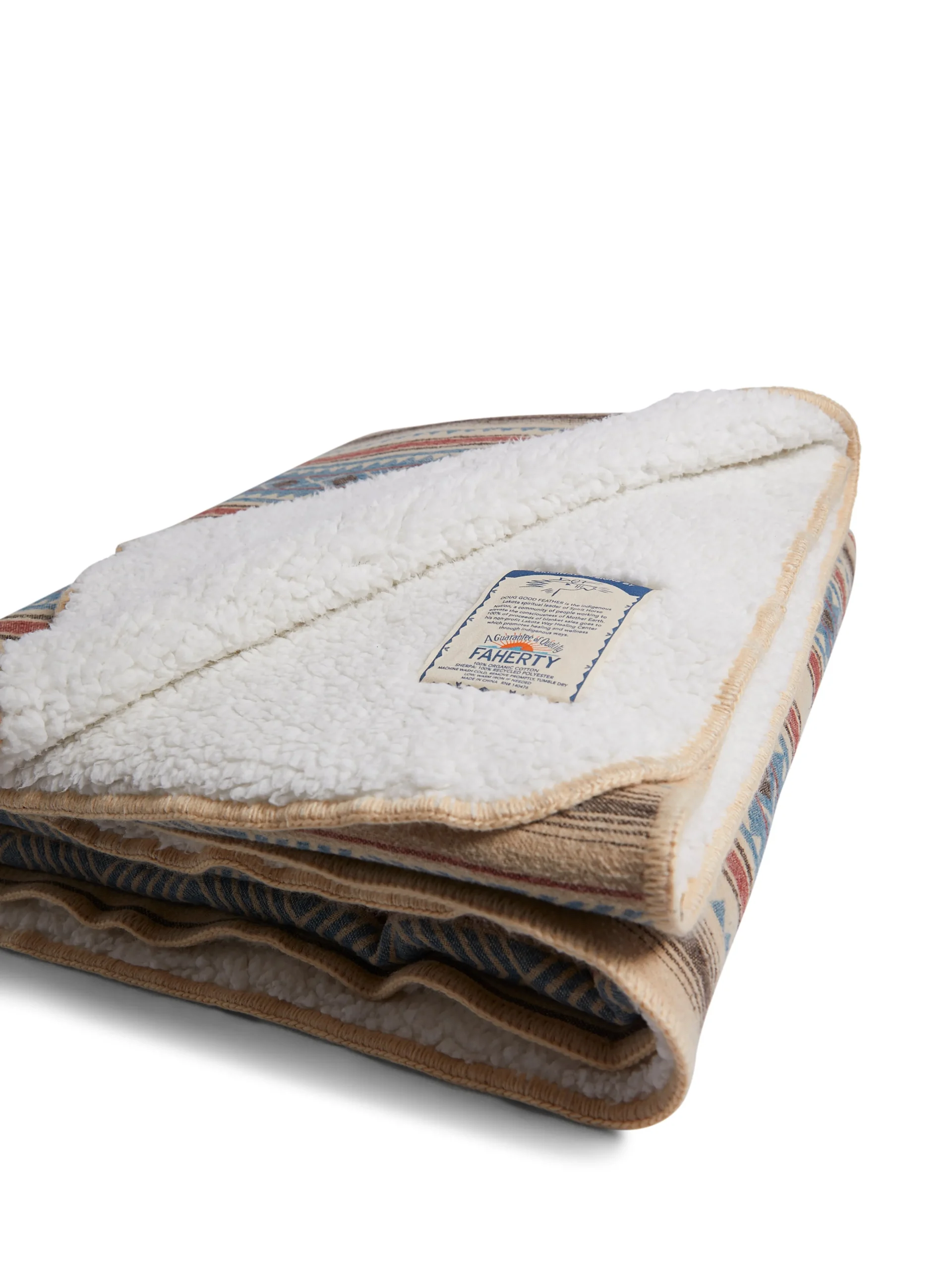 Doug Good Feather Recycled High Pile Fleece Blanket -*Faherty Brand Online