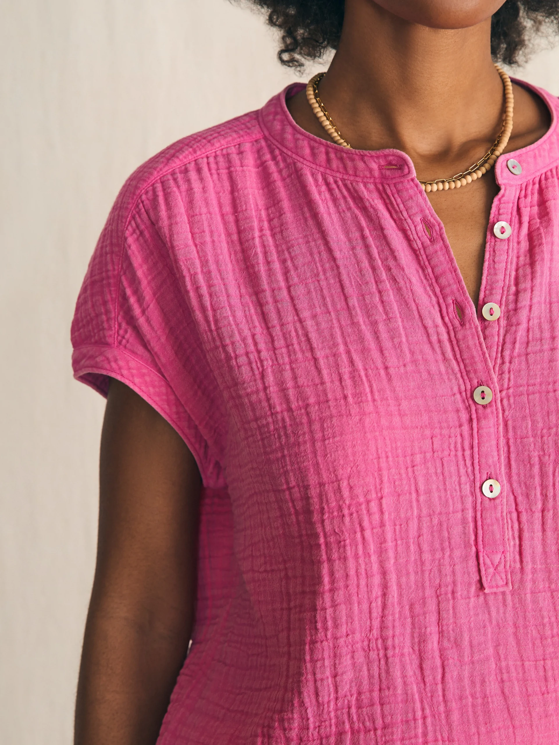 Dream Cotton Gauze Desmond Top -*Faherty Brand Hot