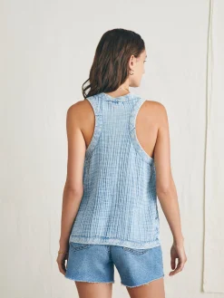Dream Cotton Gauze Scoop Neck Tank -*Faherty Brand Outlet