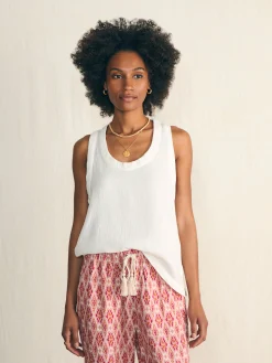 Dream Cotton Gauze Scoop Neck Tank -*Faherty Brand Hot