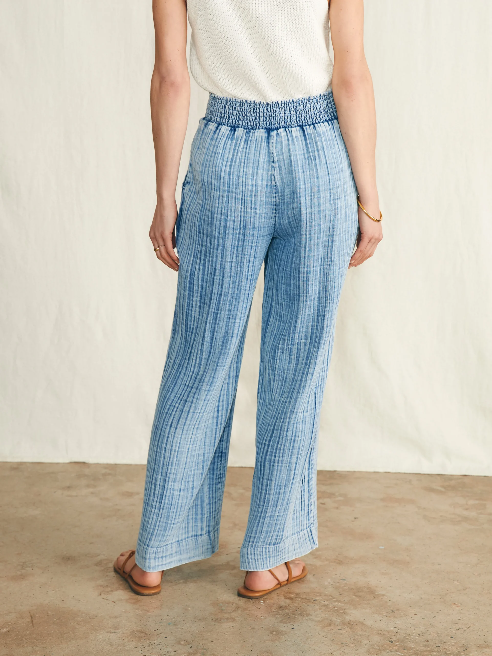 Dream Cotton Gauze Wide Leg Pant -*Faherty Brand Discount
