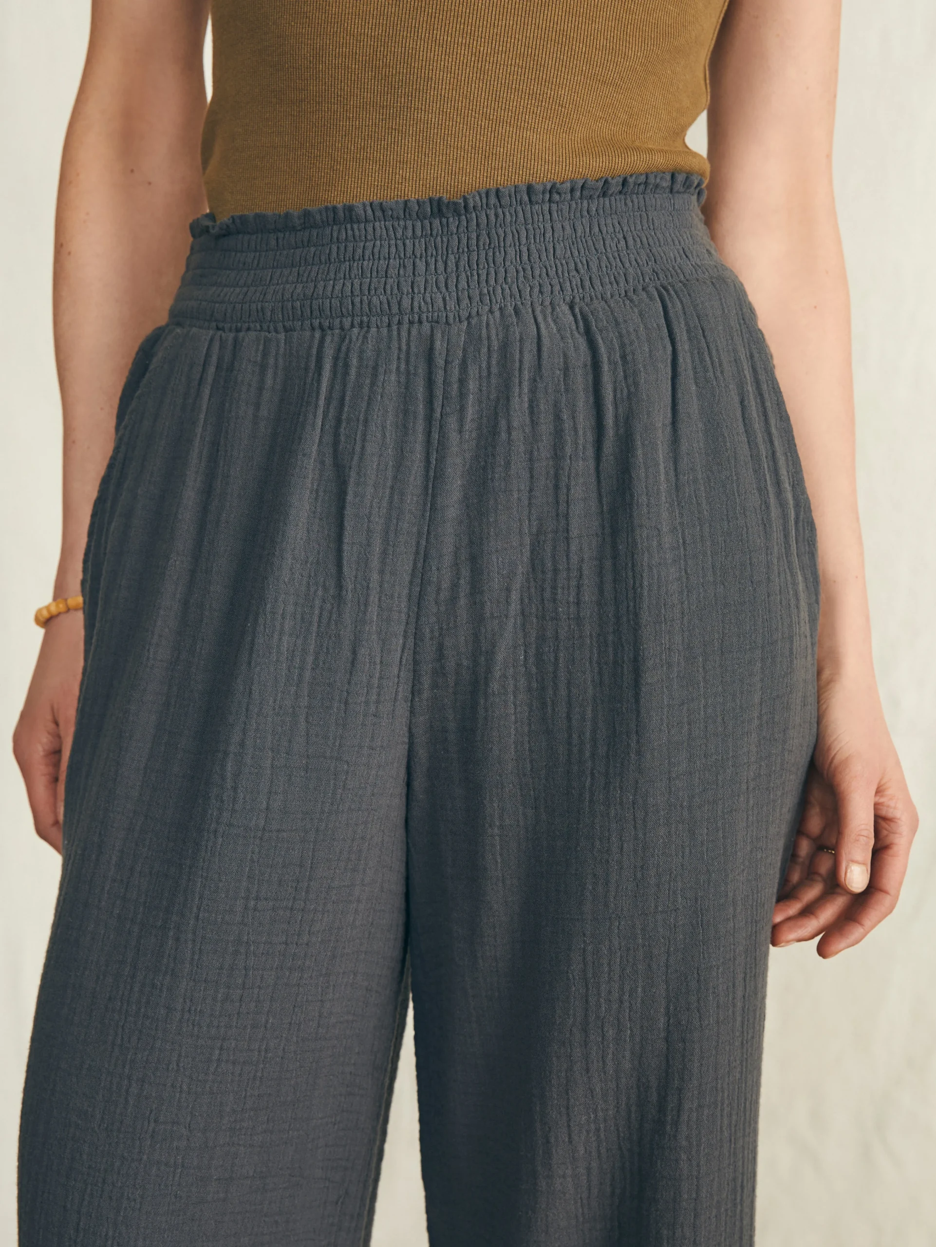 Dream Cotton Gauze Wide Leg Pant -*Faherty Brand Outlet