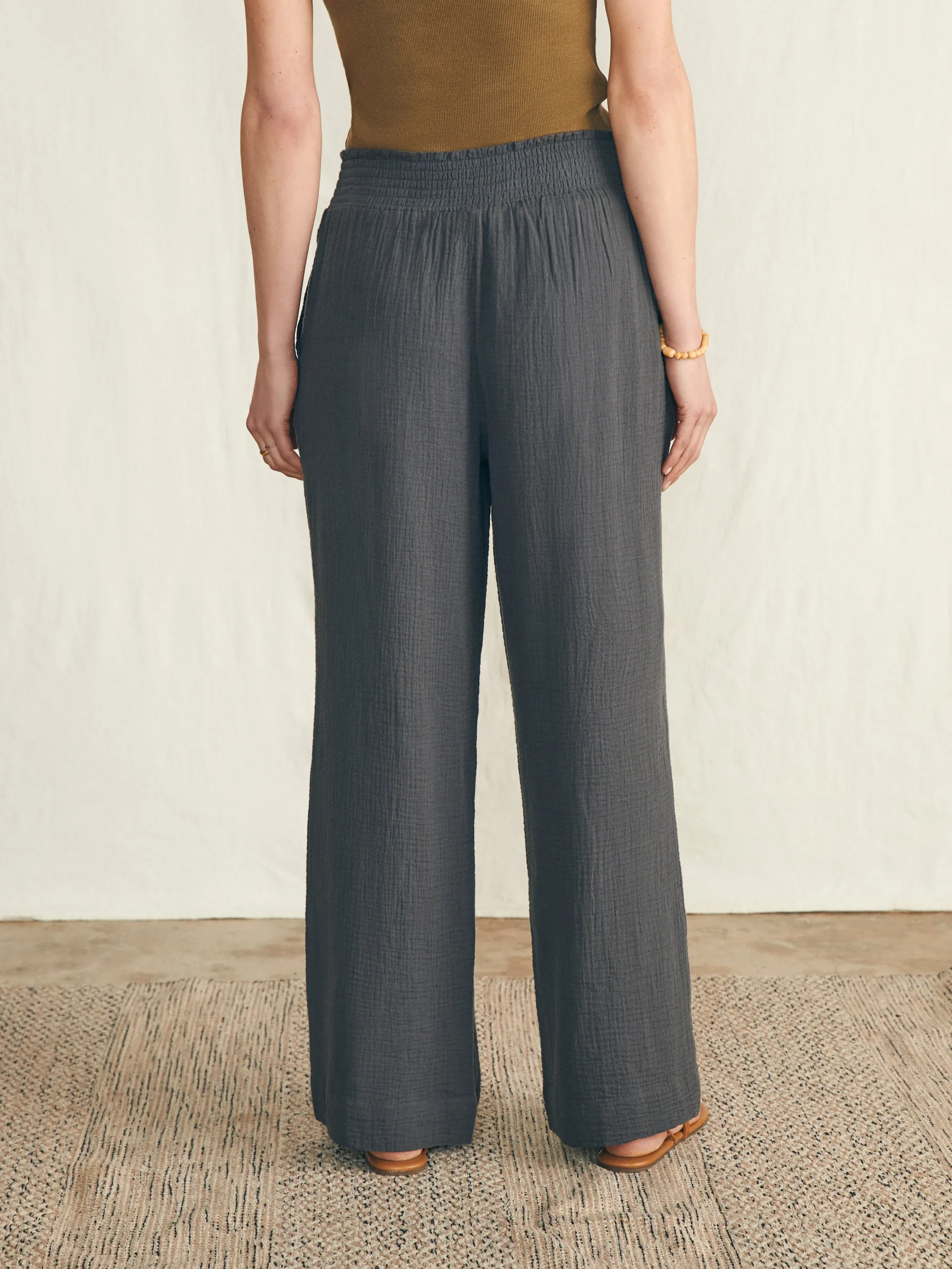 Dream Cotton Gauze Wide Leg Pant -*Faherty Brand Outlet