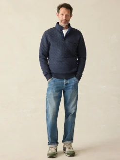 Epic Quilted Fleece Pullover -*Faherty Brand New