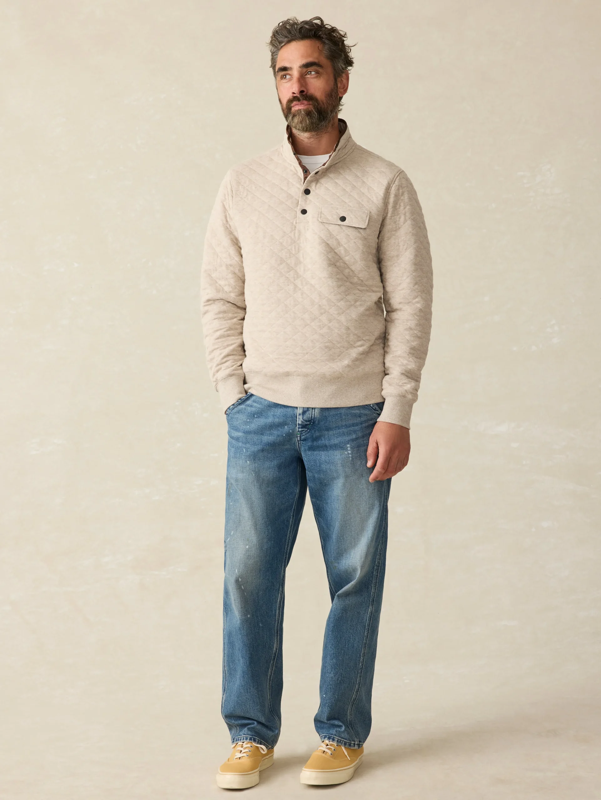 Epic Quilted Fleece Pullover -*Faherty Brand Outlet