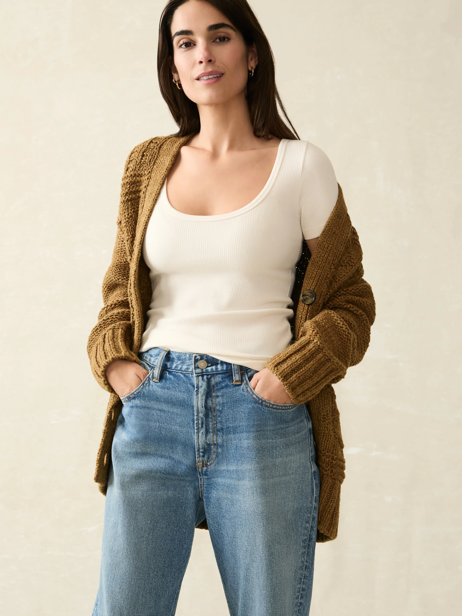 Freestyle Rib Knit Tee -*Faherty Brand Best