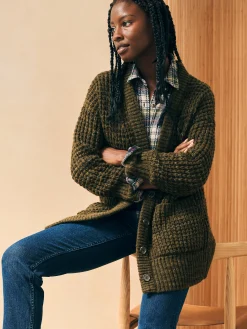 Frost Waffle Cardigan -*Faherty Brand Best