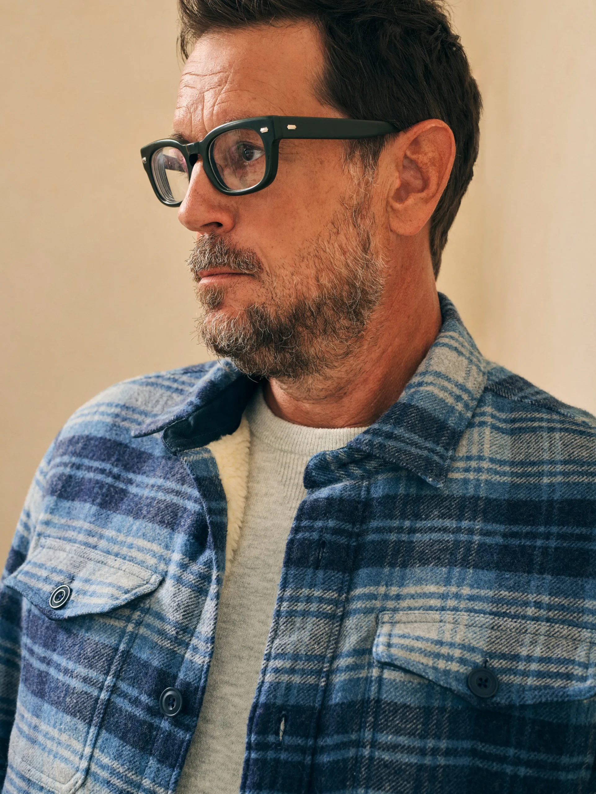 High Pile Fleece Lined Wool CPO -*Faherty Brand Discount
