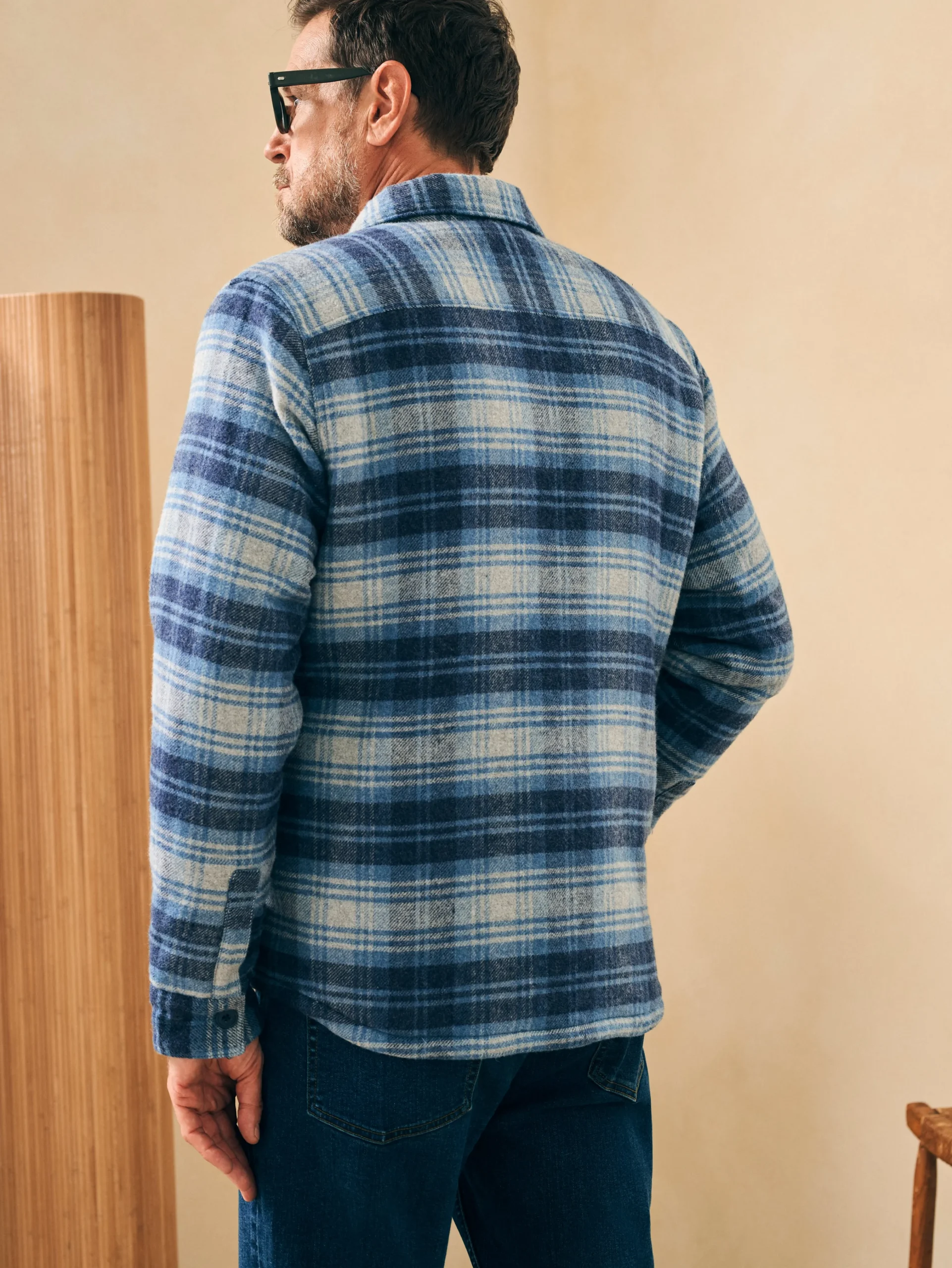 High Pile Fleece Lined Wool CPO -*Faherty Brand Discount