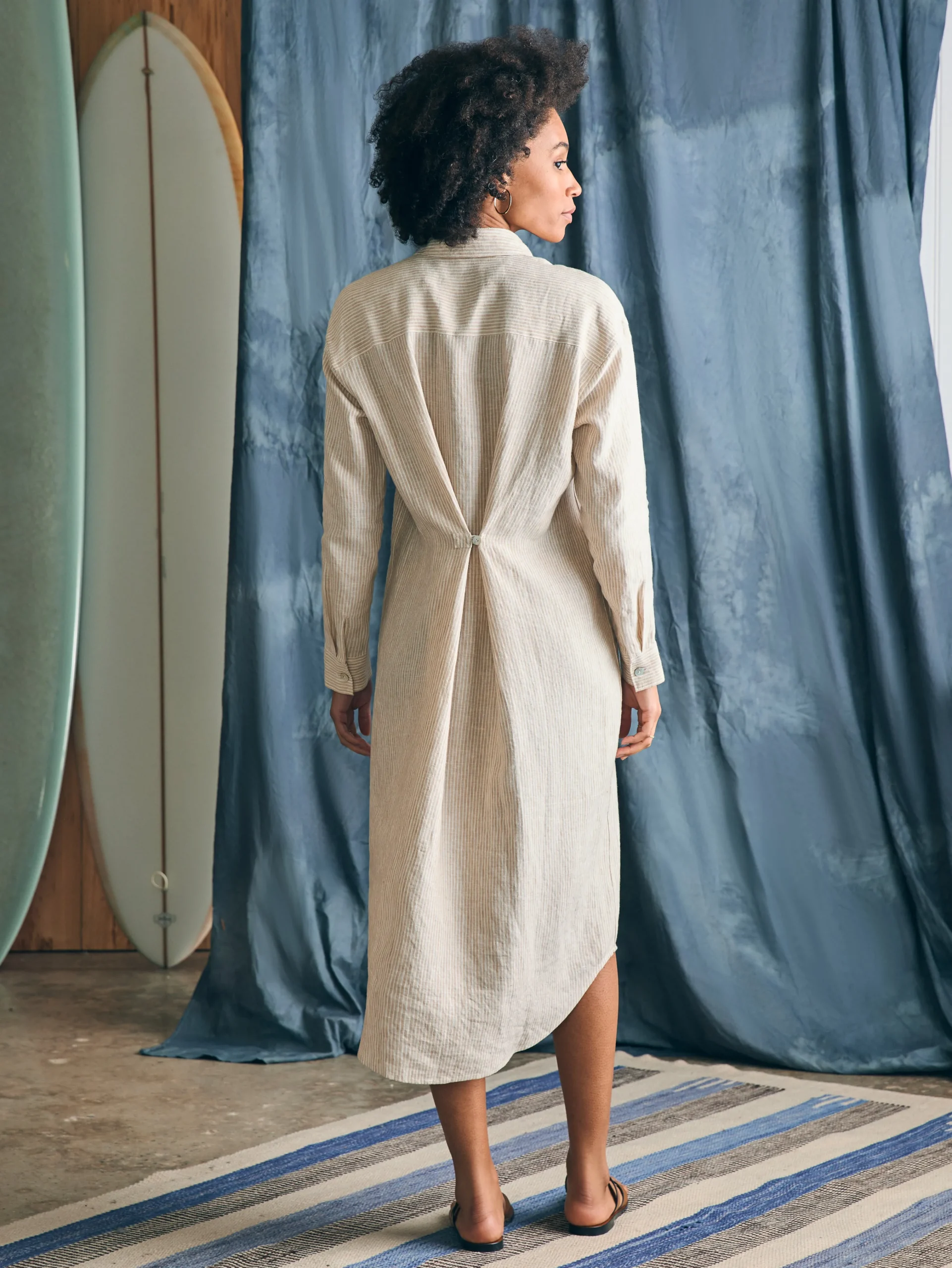 Laguna Linen Midi Dress -*Faherty Brand Hot