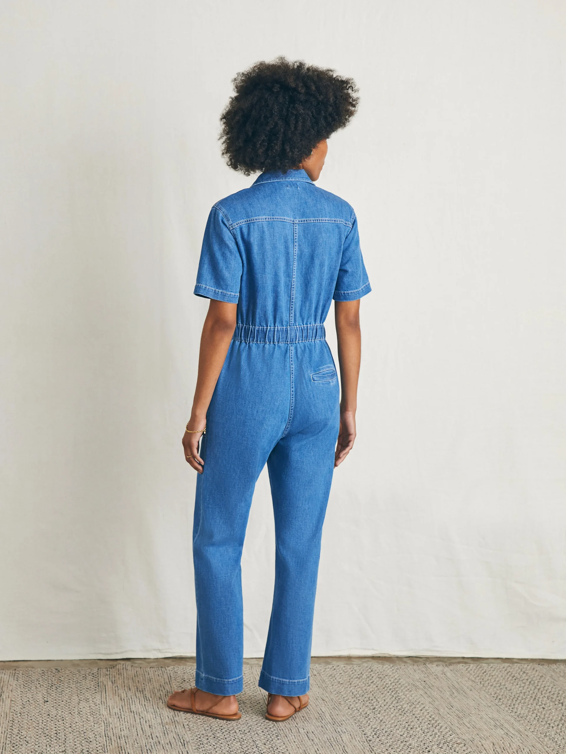 Linen Denim Jumpsuit -*Faherty Brand Online