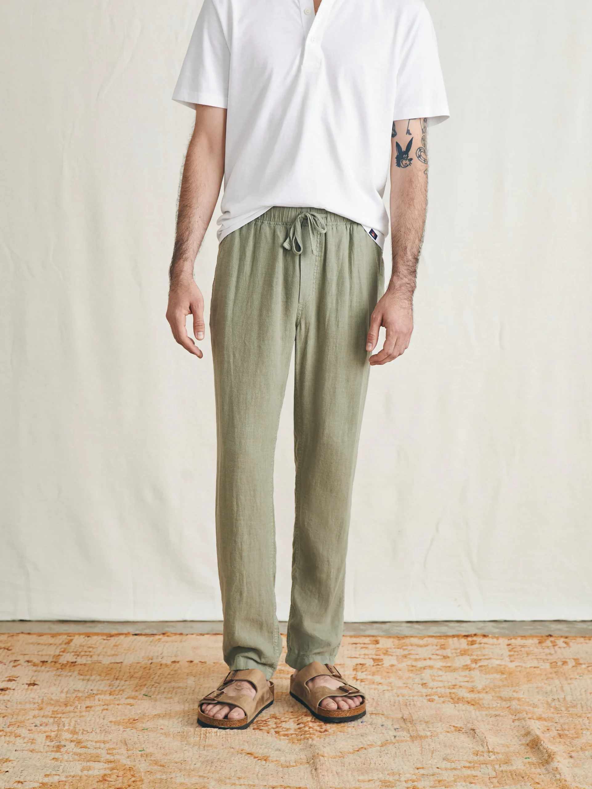 Linen Drawstring Pant -*Faherty Brand Online