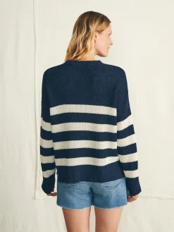 Miramar Linen Crew Sweater -*Faherty Brand Outlet