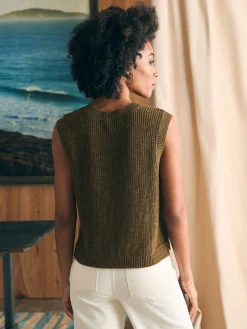 Miramar Linen Muscle Tank -*Faherty Brand Online