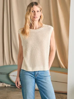 Miramar Linen Muscle Tank -*Faherty Brand Best