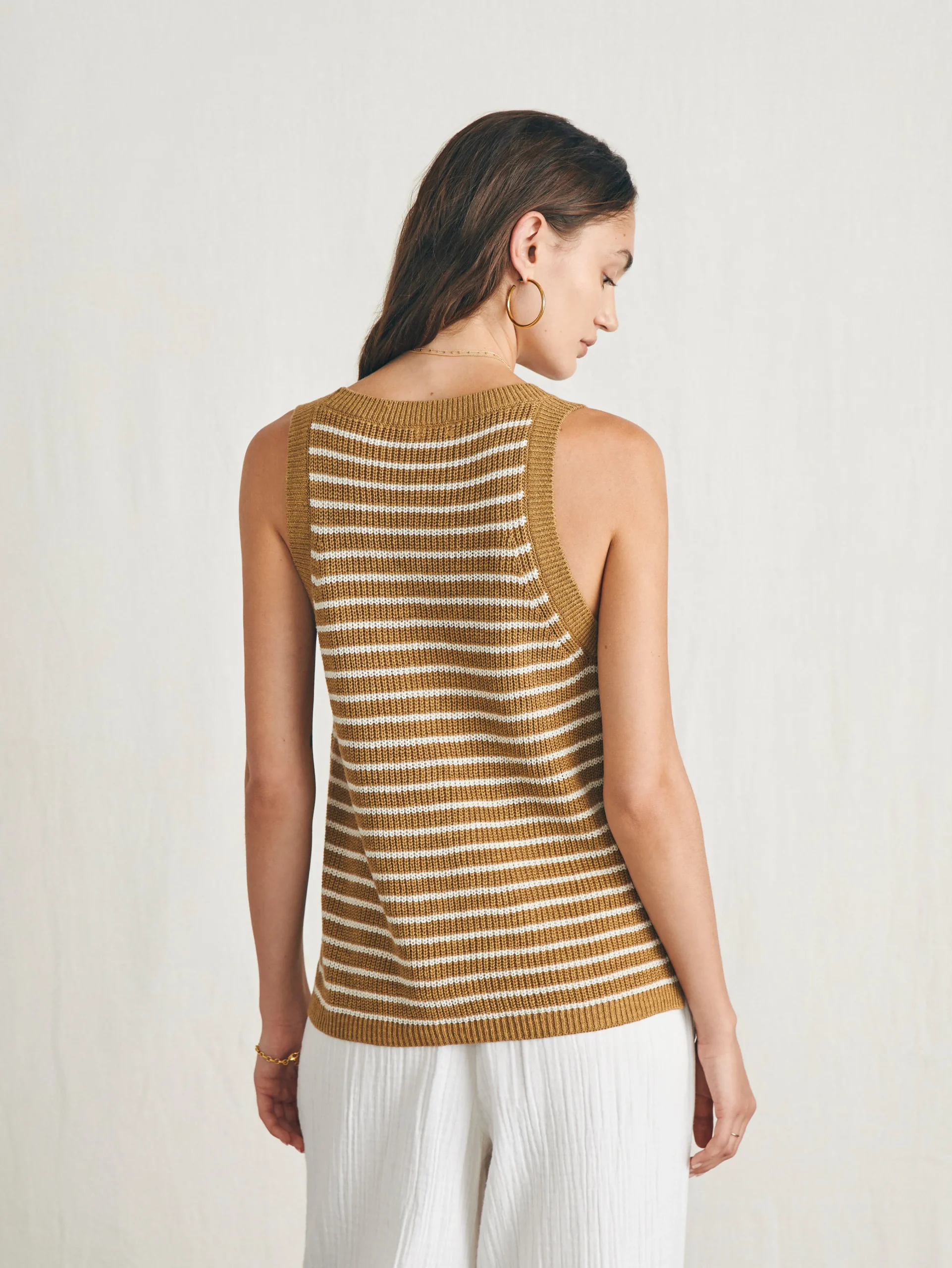 Miramar Linen Scoop Neck Tank -*Faherty Brand Hot