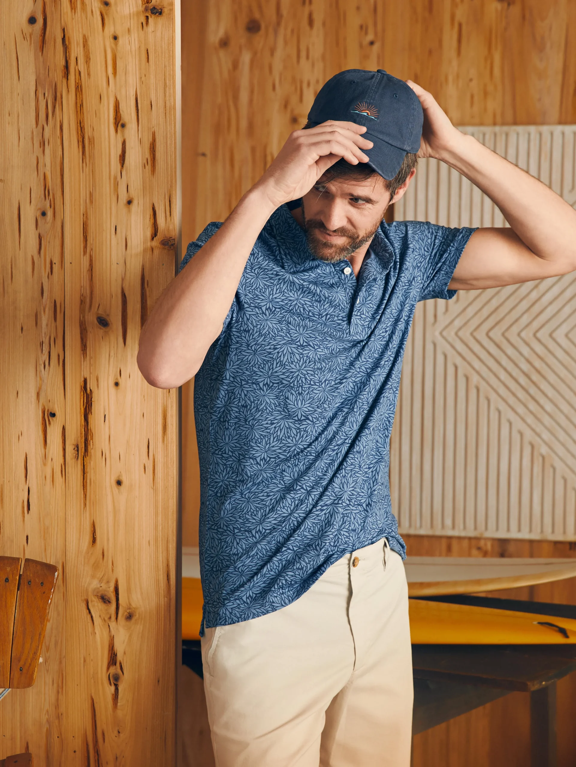 Movement™ Short-Sleeve Pique Polo Shirt -*Faherty Brand New