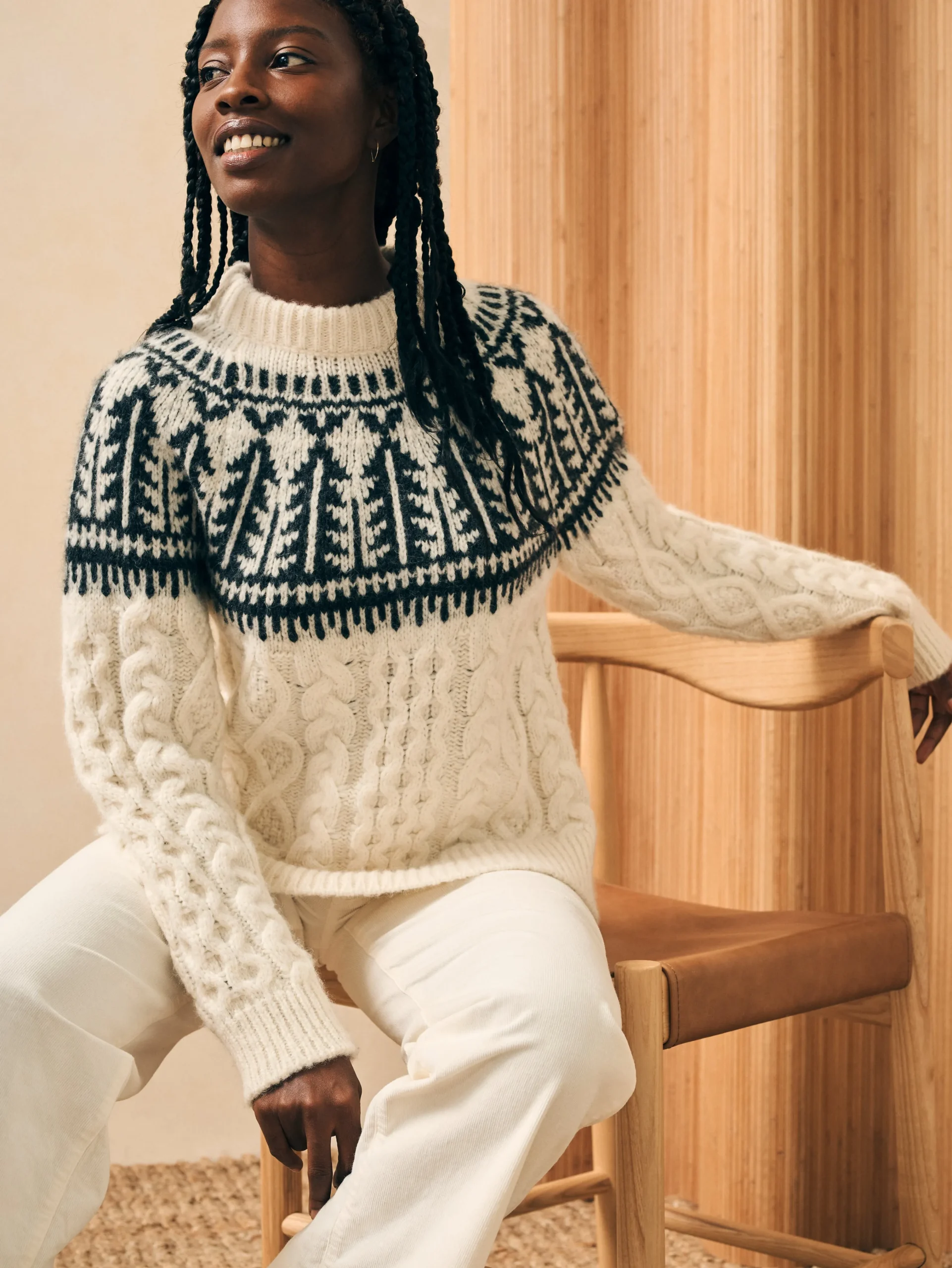 Native Knitter Frost Fair Isle Crew -*Faherty Brand Online