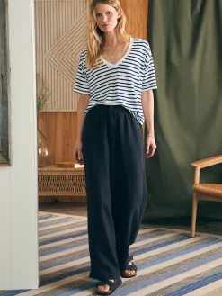 Oceanside Linen V-Neck Tee -*Faherty Brand Outlet