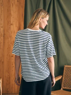 Oceanside Linen V-Neck Tee -*Faherty Brand Outlet
