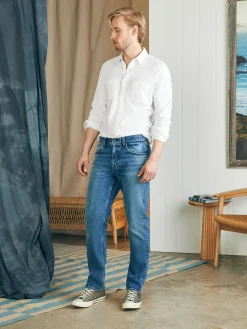 Organic Cotton Slim Straight Denim (32" Inseam) -*Faherty Brand Hot