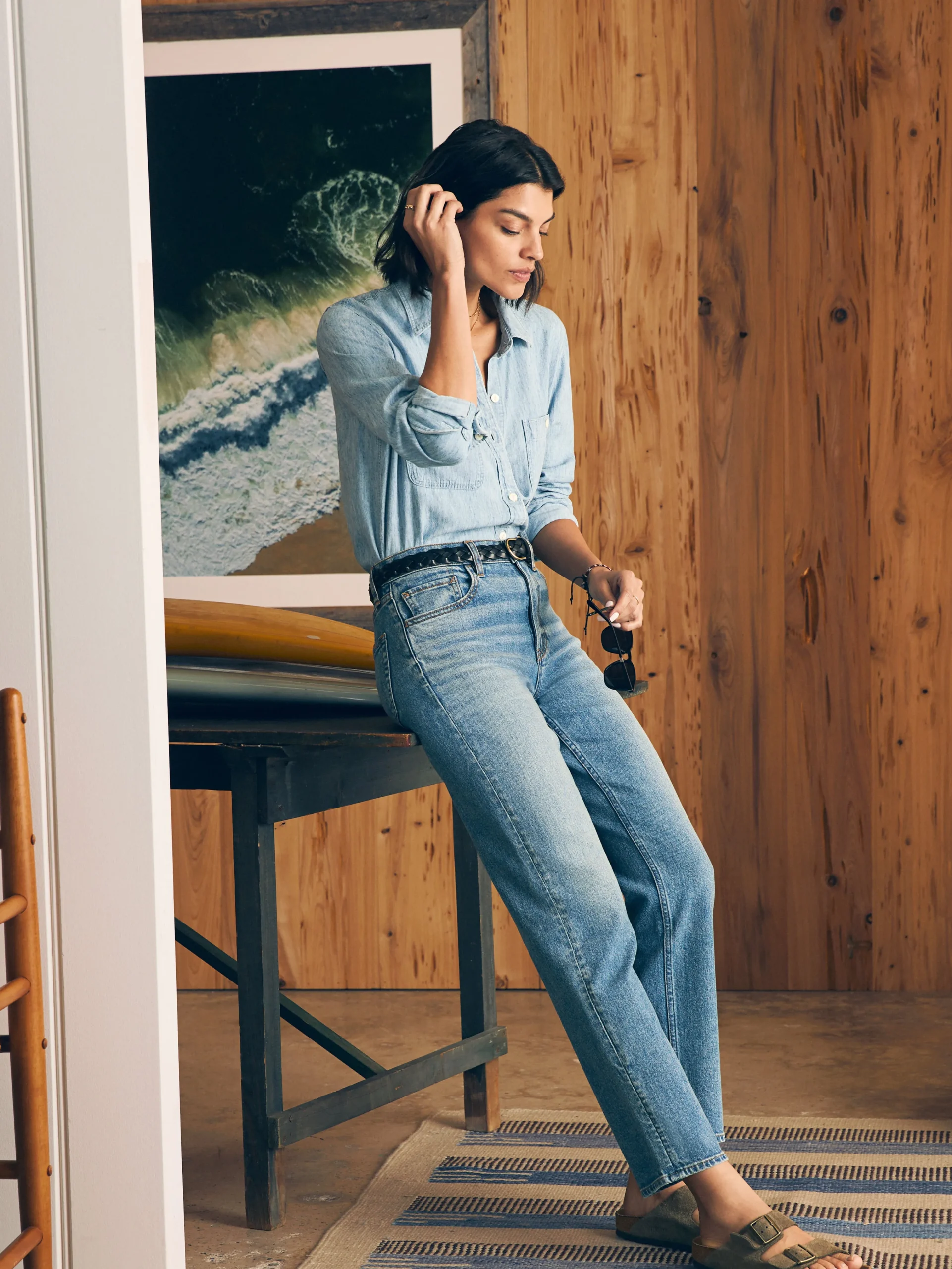 Organic Cotton Slim Straight Denim -*Faherty Brand Outlet
