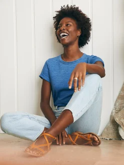 Organic Cotton Slim Straight Ankle Denim -*Faherty Brand Sale