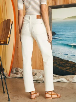 Organic Cotton Slim Straight Ankle Denim -*Faherty Brand Clearance
