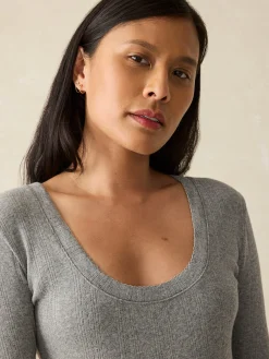 Pacific Pointelle Scoop Neck -*Faherty Brand Clearance