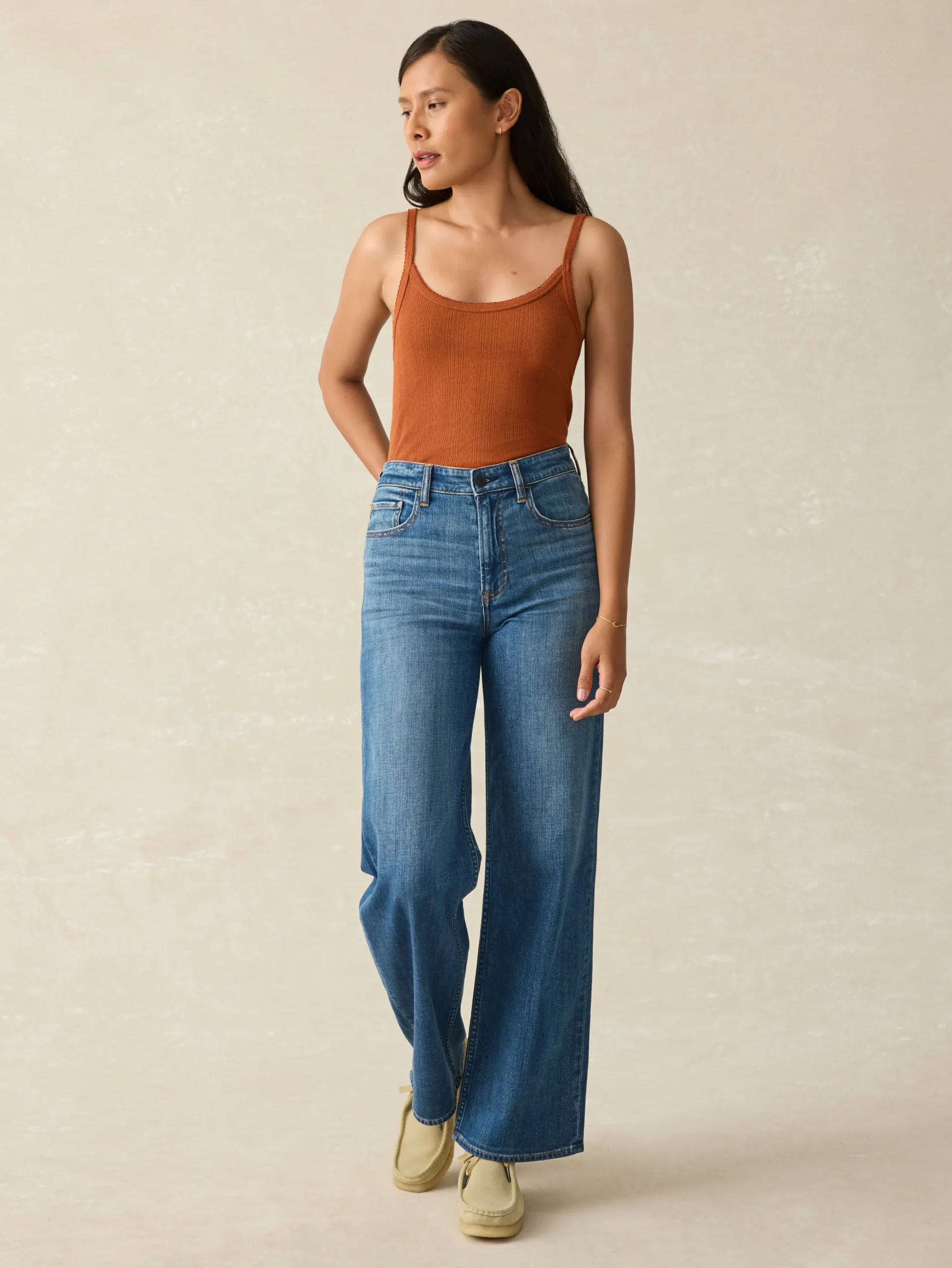Pacific Pointelle Tank -*Faherty Brand Sale