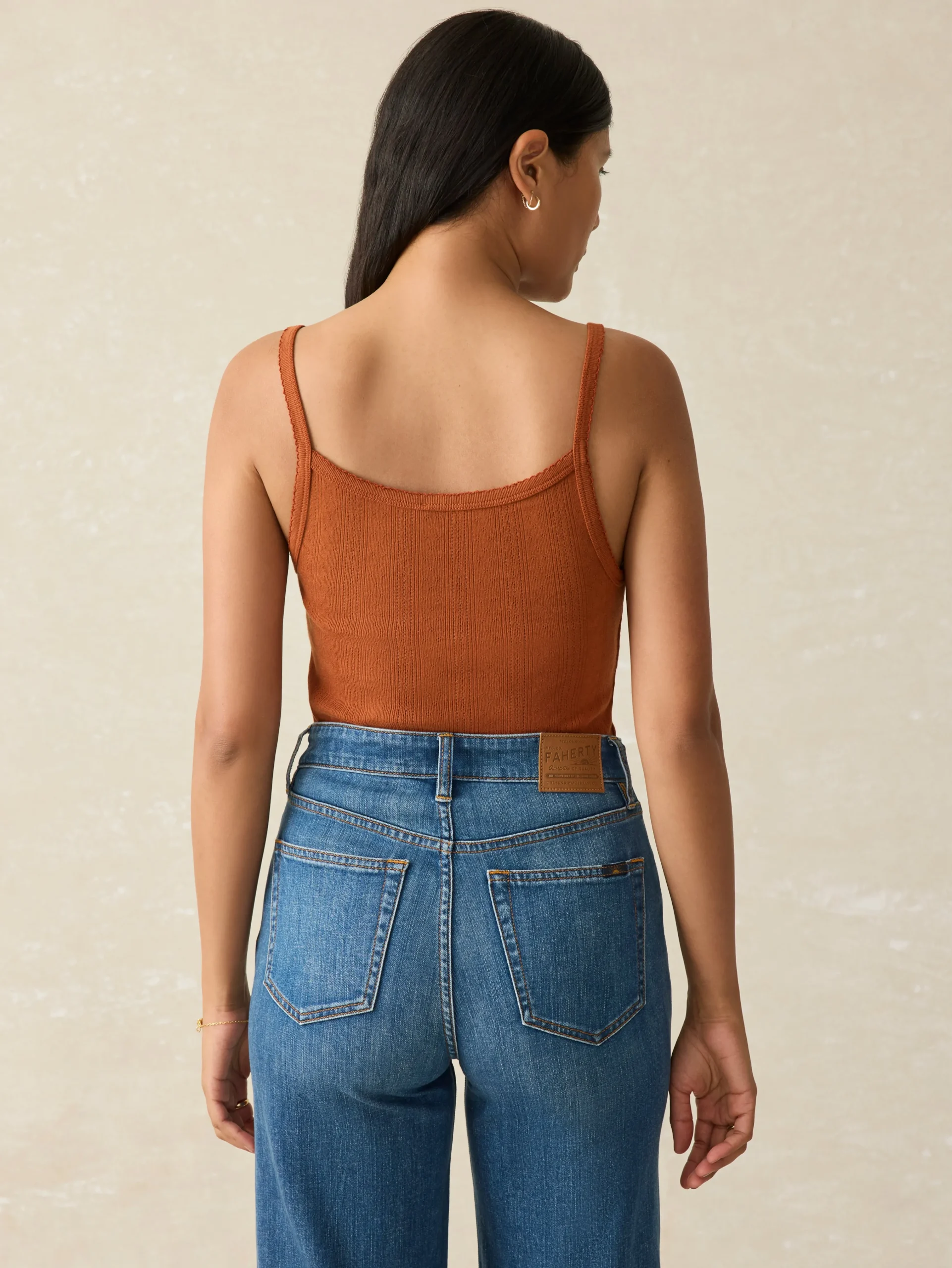 Pacific Pointelle Tank -*Faherty Brand Sale