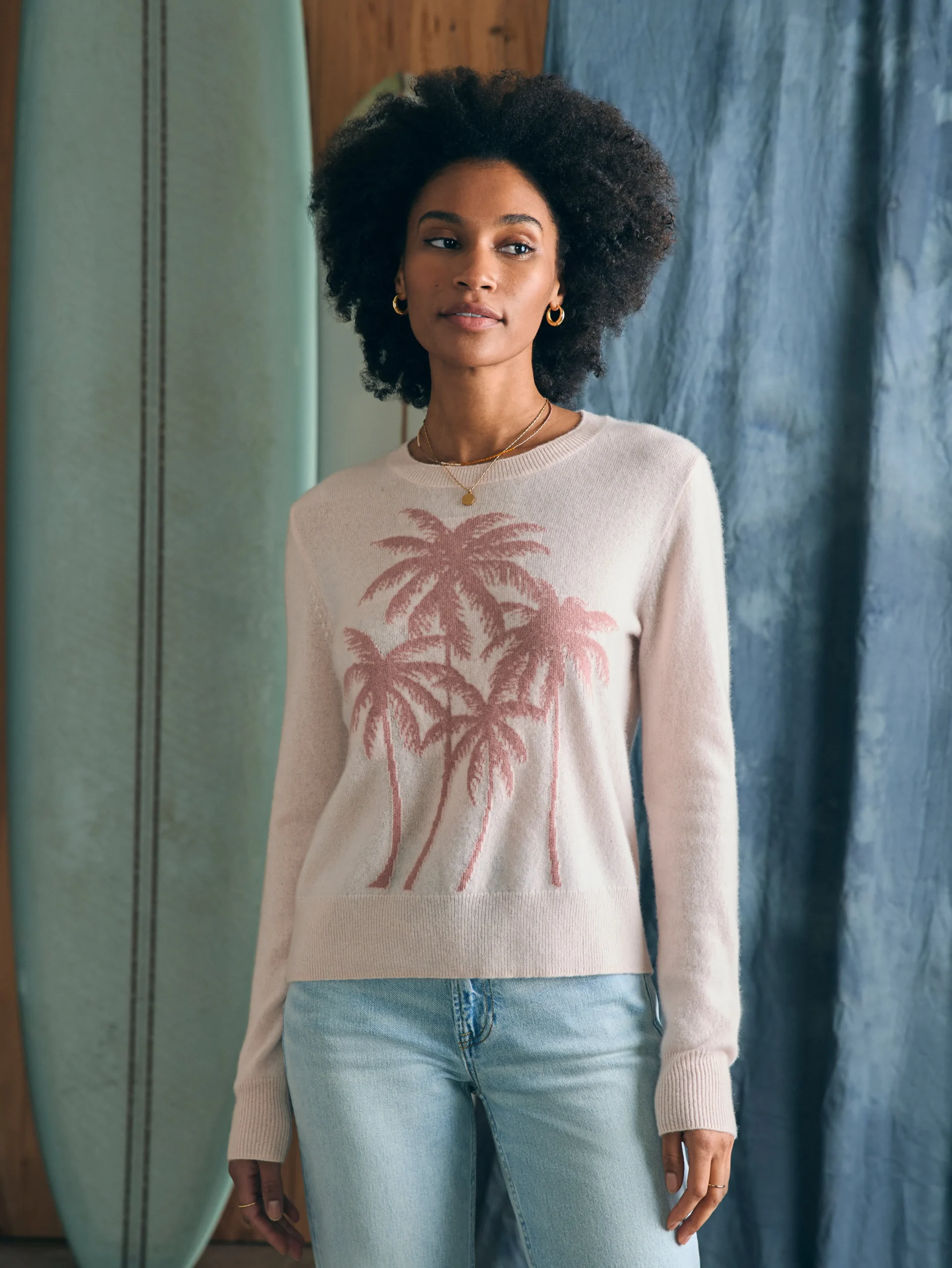 Palm Coast Cashmere Crew -*Faherty Brand