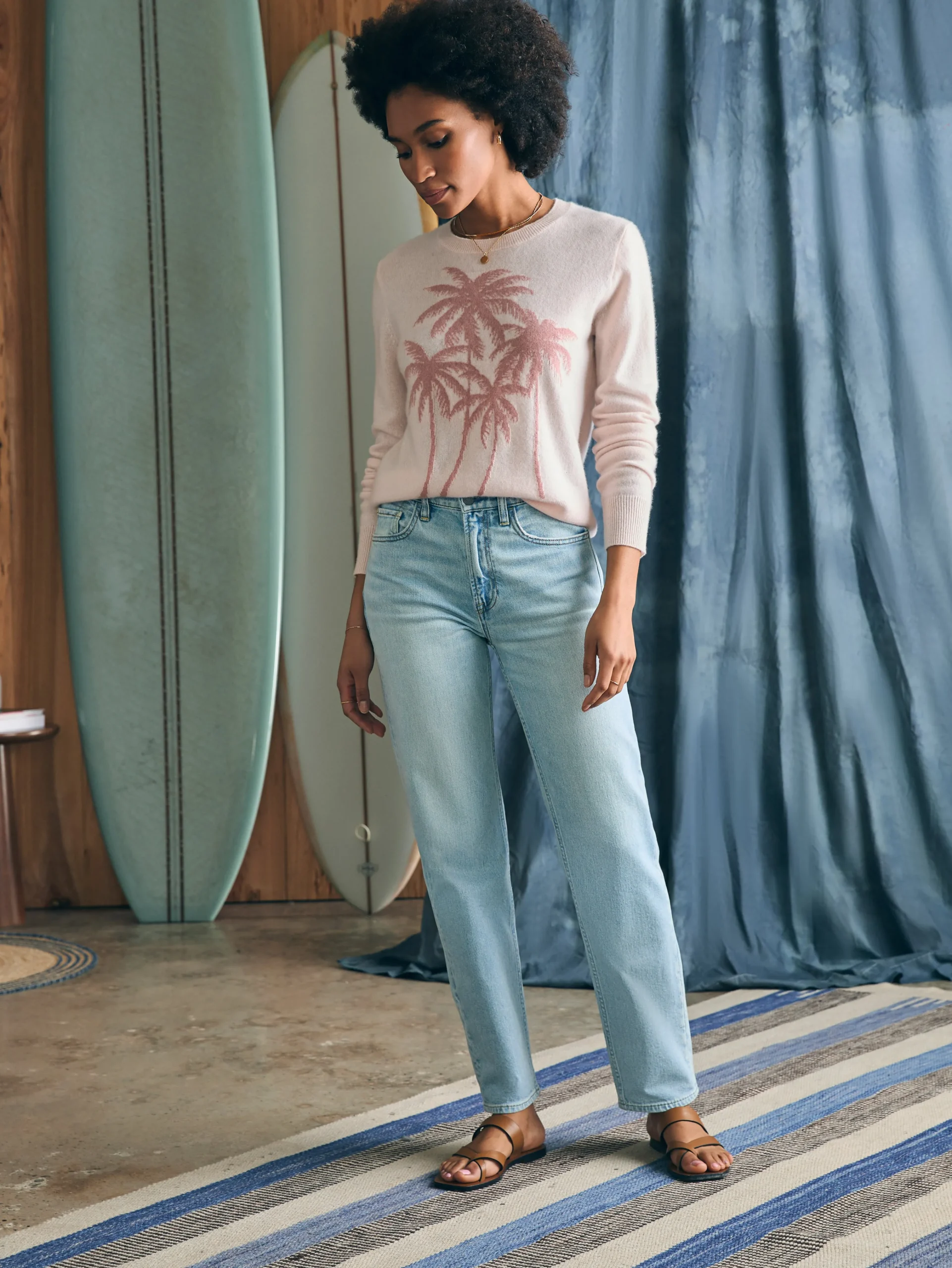 Palm Coast Cashmere Crew -*Faherty Brand