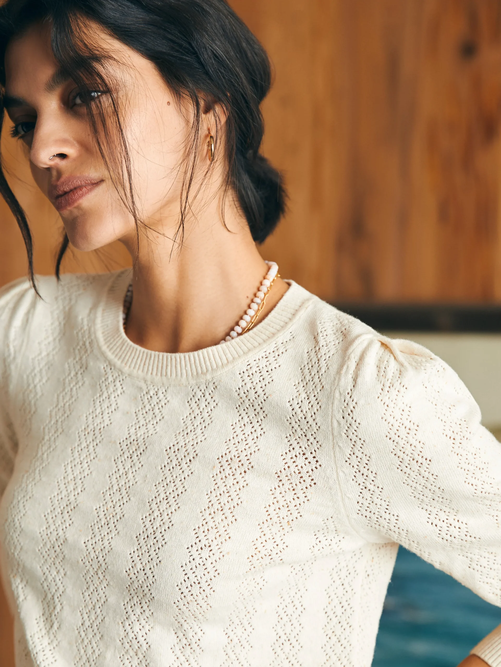 Pointelle Lola Sweater -*Faherty Brand Hot