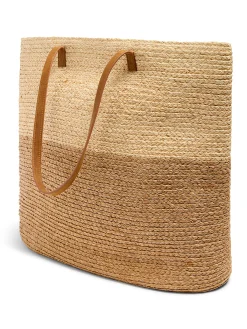 Raffia Colorblock Tote -*Faherty Brand New