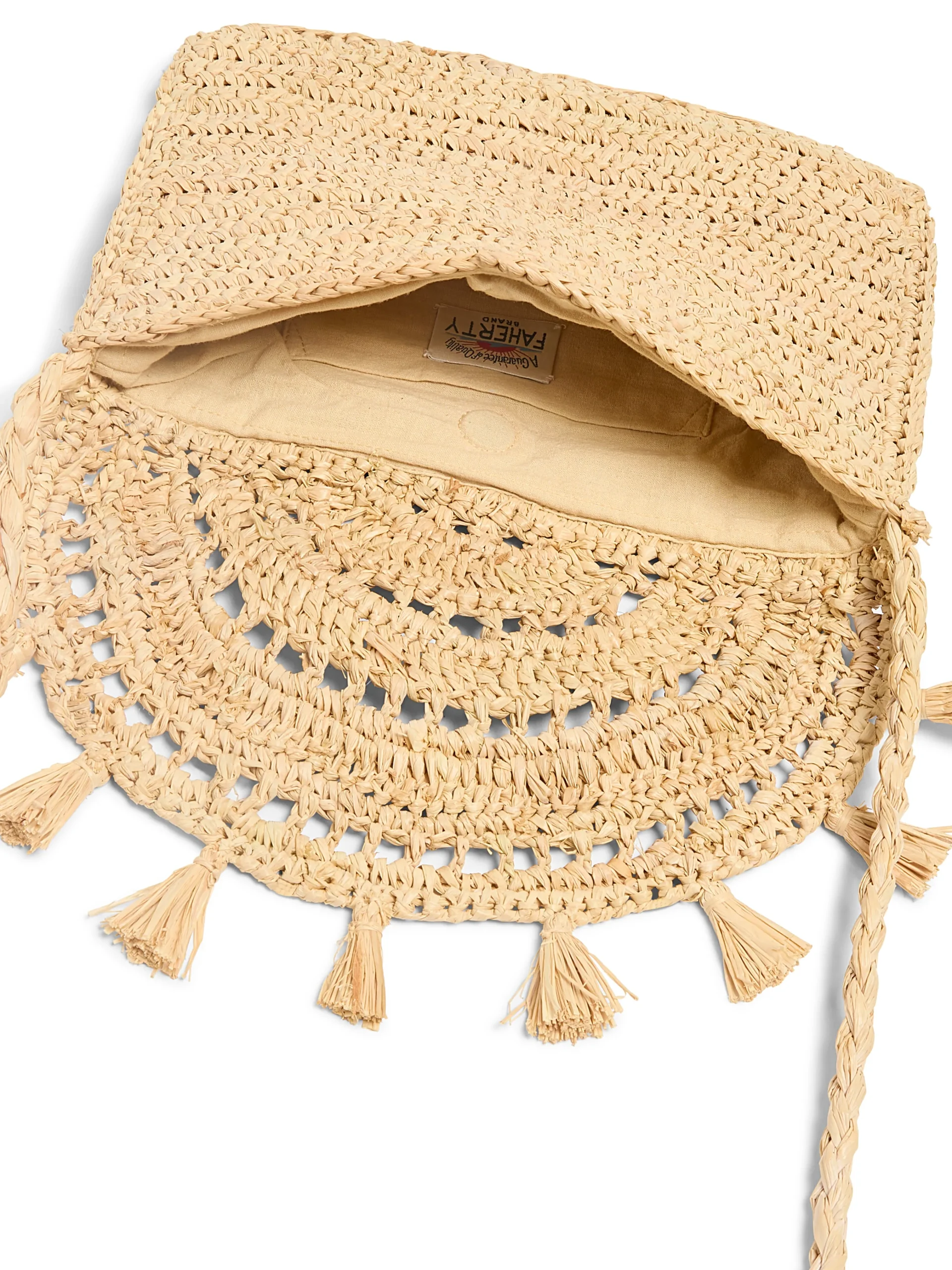 Raffia Tassel Clutch -*Faherty Brand Discount