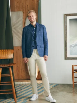Reserve Linen Windowpane Blazer -*Faherty Brand Sale