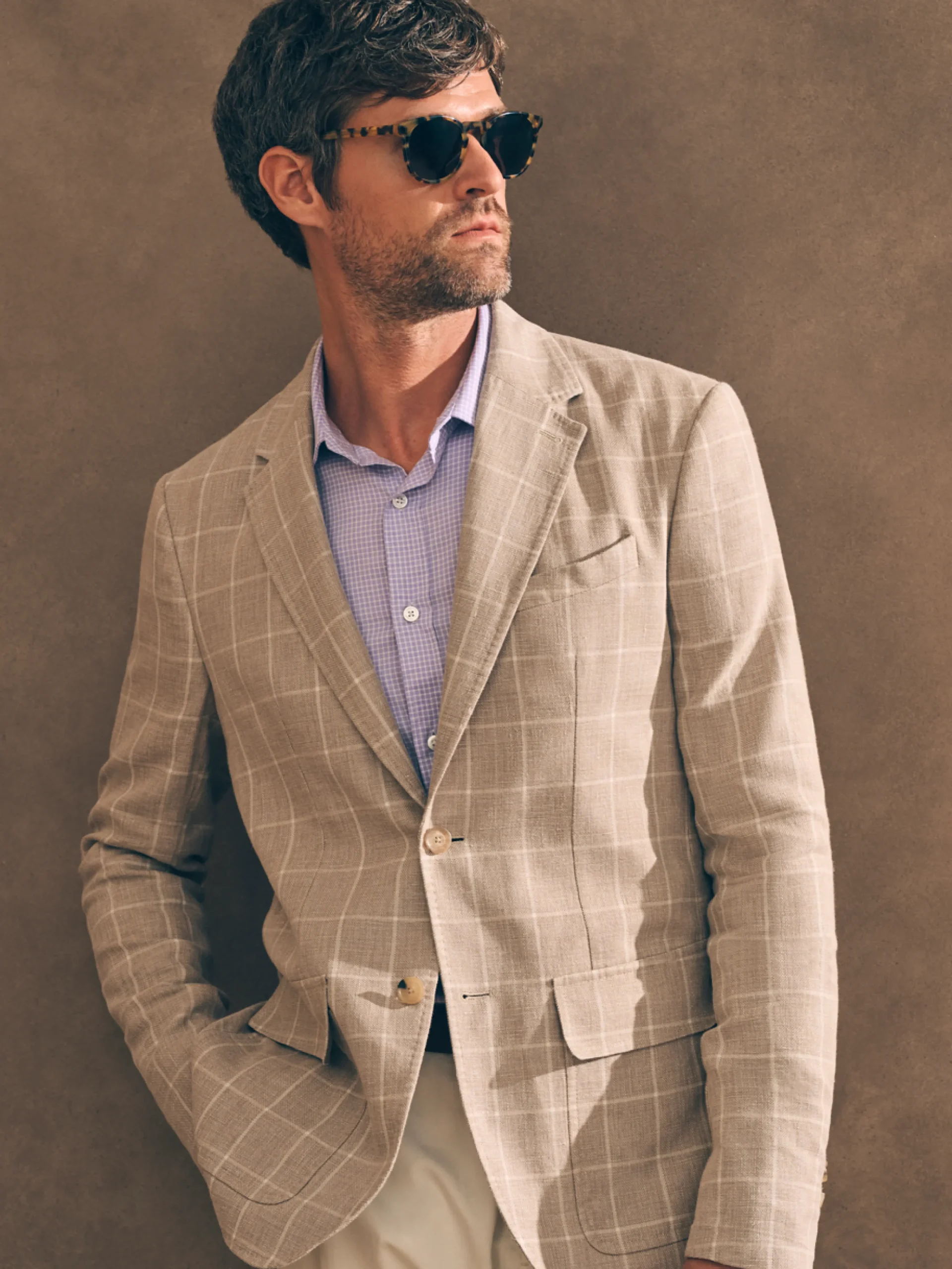 Reserve Linen Yarn Dyed Blazer -*Faherty Brand Online