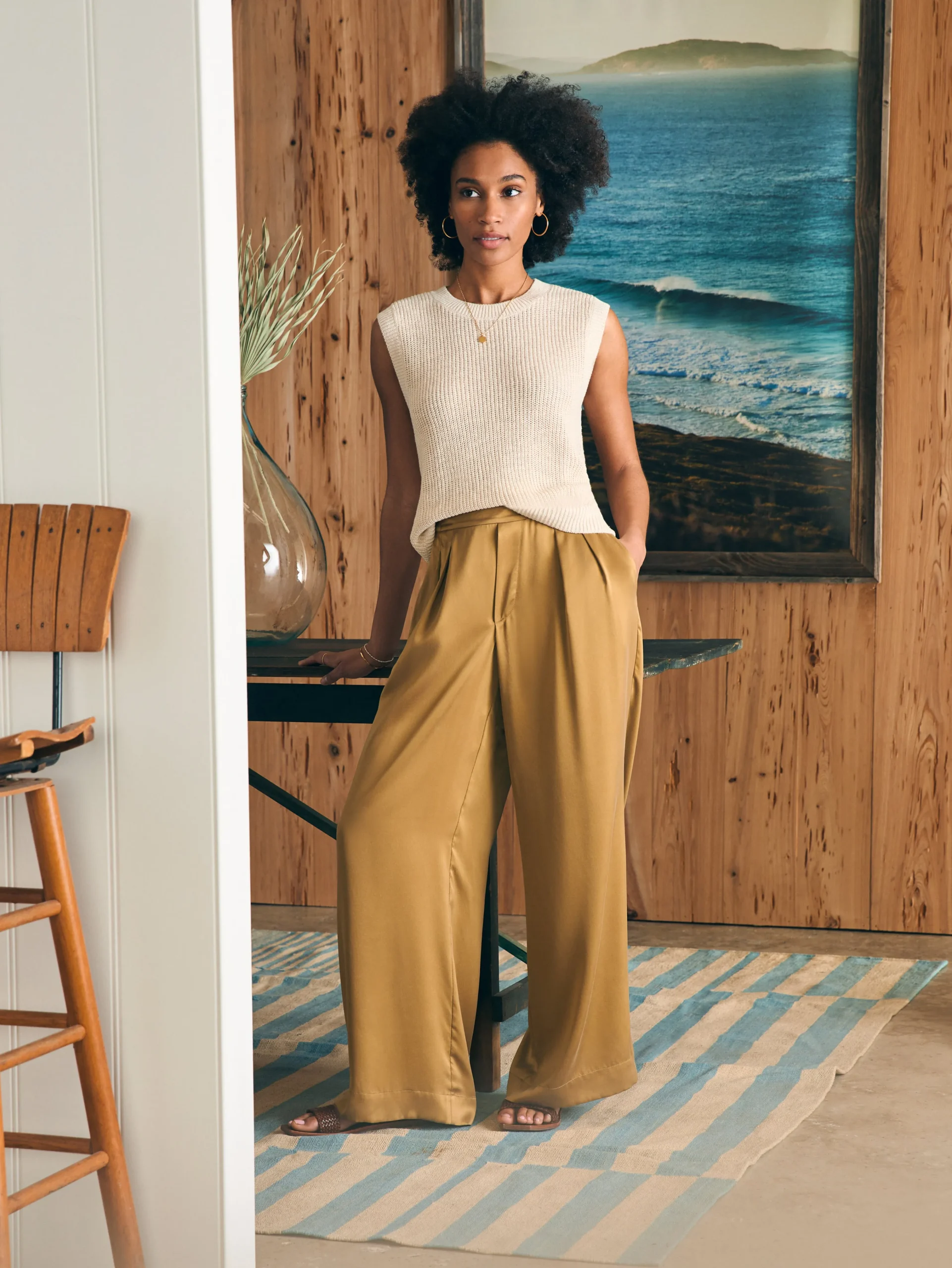 Sandwashed Silk Gemma Pant -*Faherty Brand New