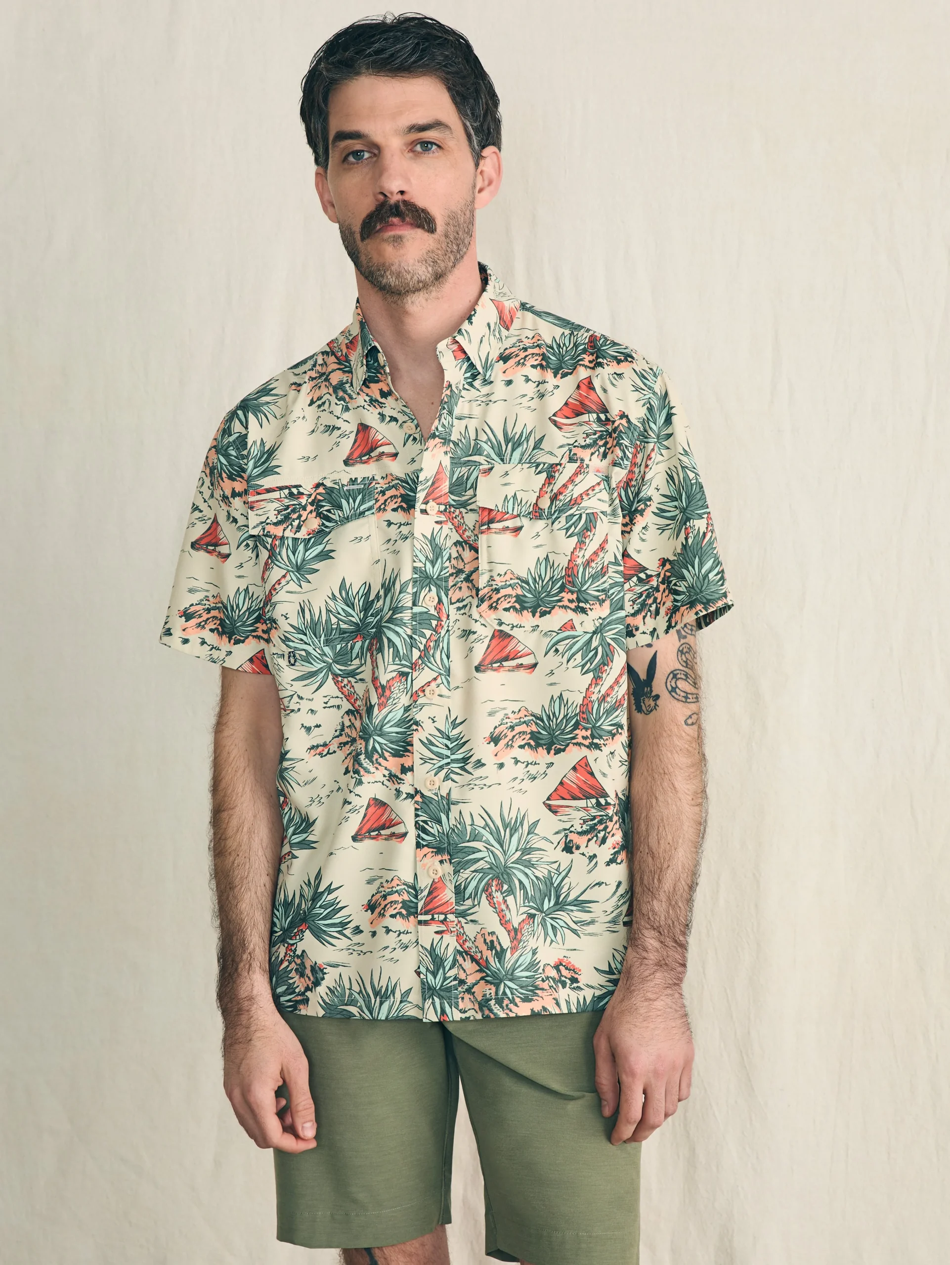 Shorelite Short-Sleeve Tech Shirt -*Faherty Brand New