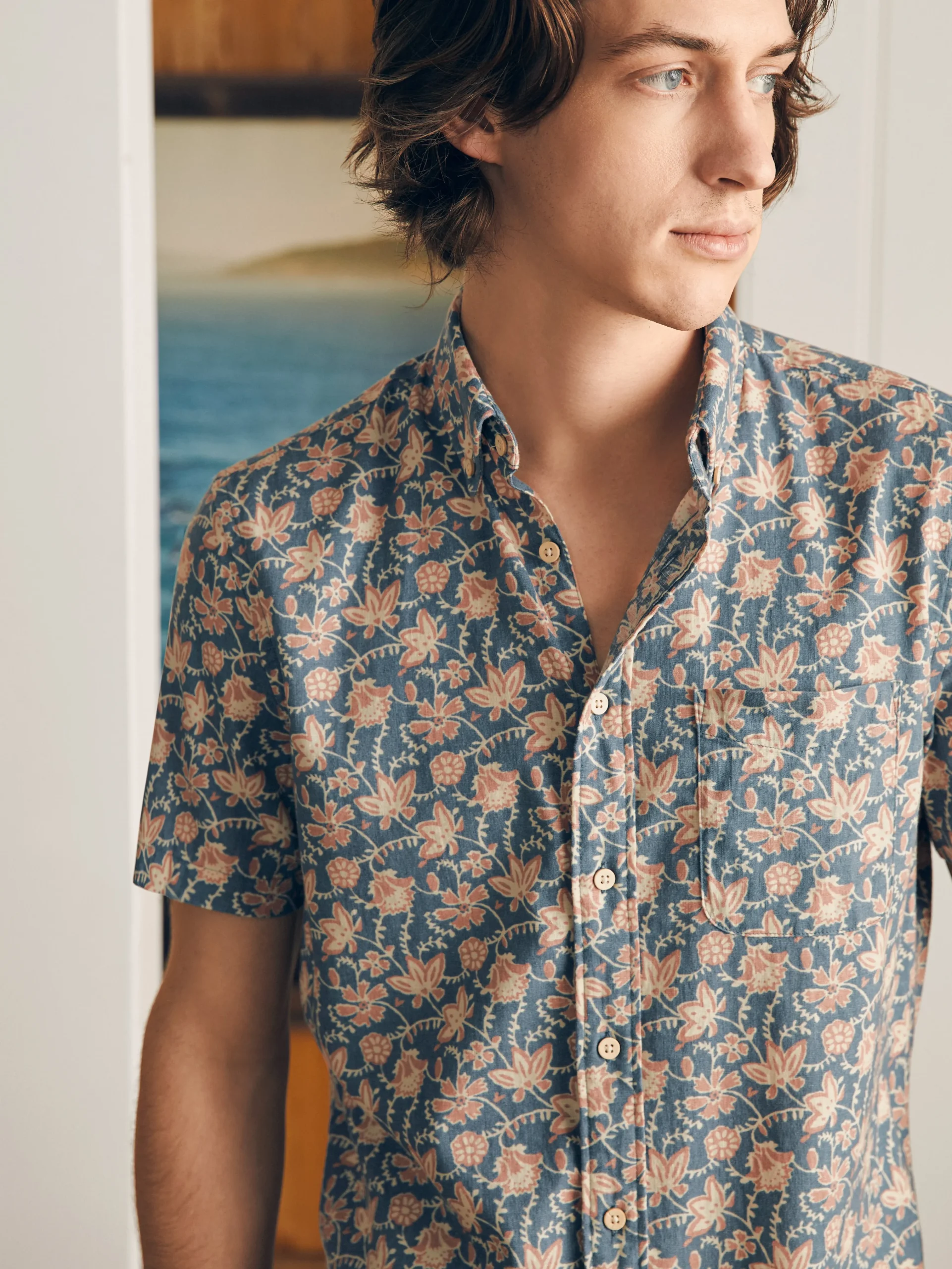 Short-Sleeve Breeze Shirt -*Faherty Brand Discount