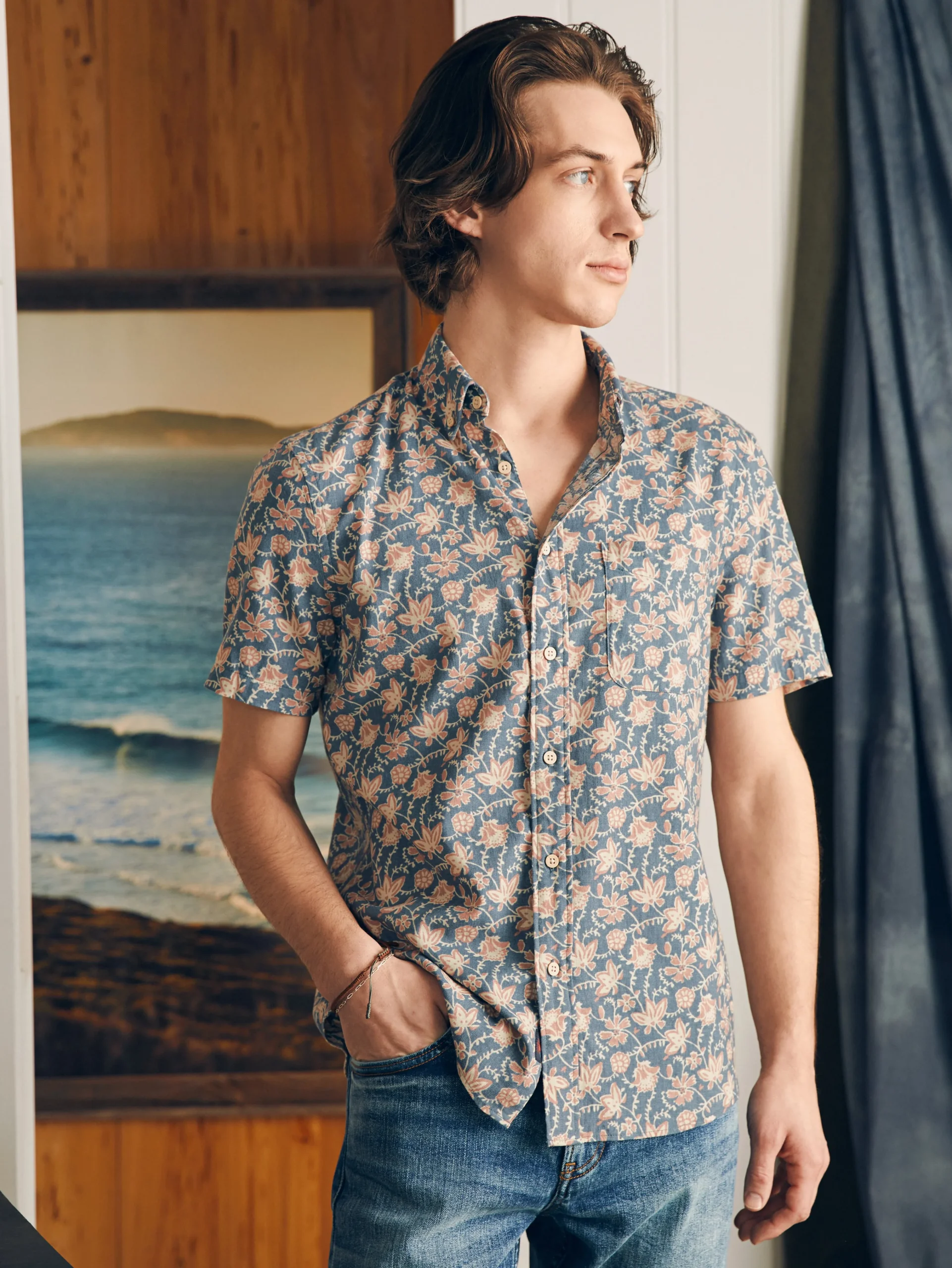 Short-Sleeve Breeze Shirt -*Faherty Brand Discount