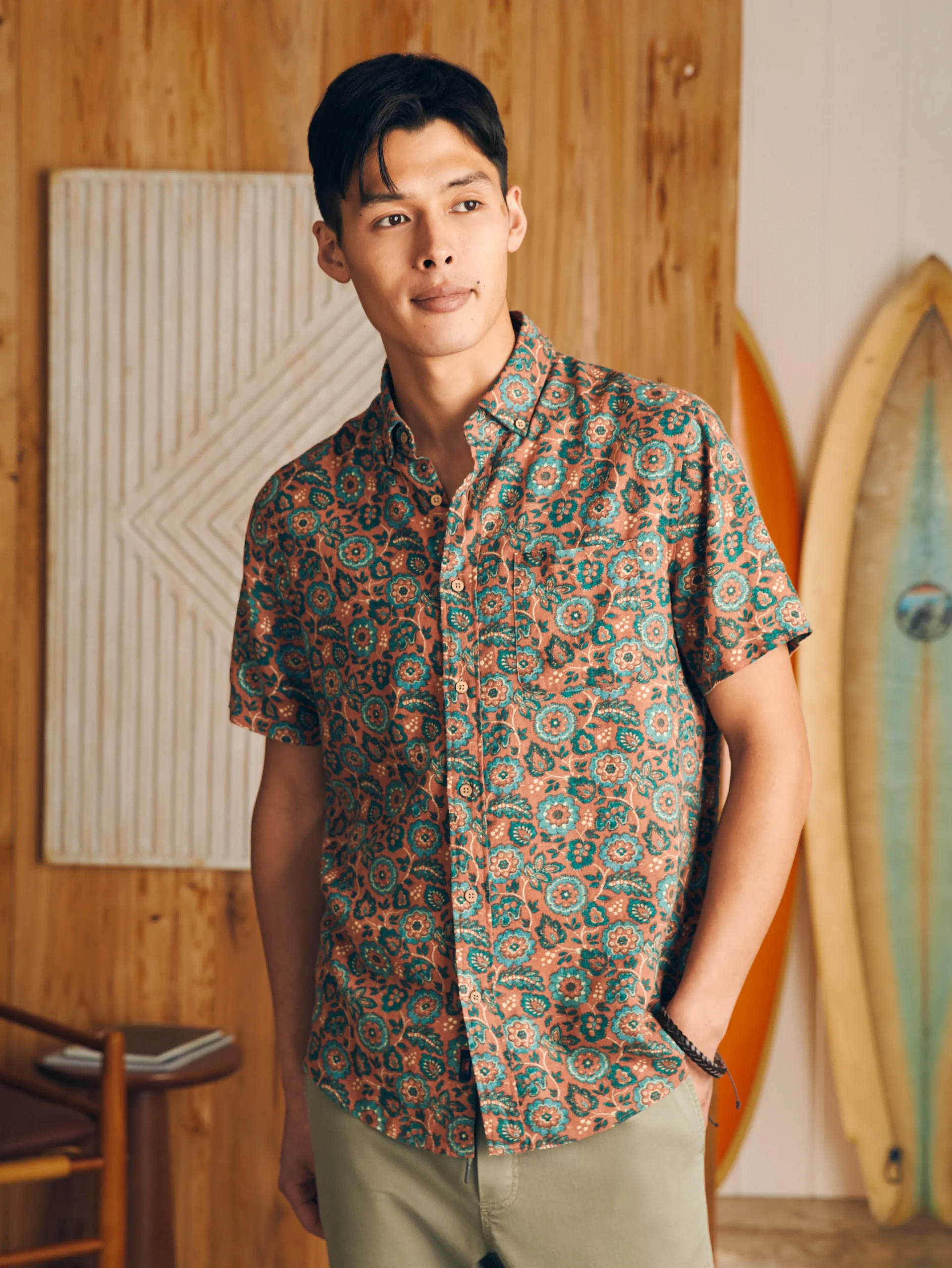 Short-Sleeve Breeze Shirt -*Faherty Brand Clearance